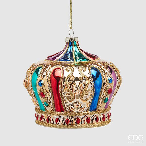 Enzo De Gasperi-EDG Decoro Corona Geometrie in Vetro colorato