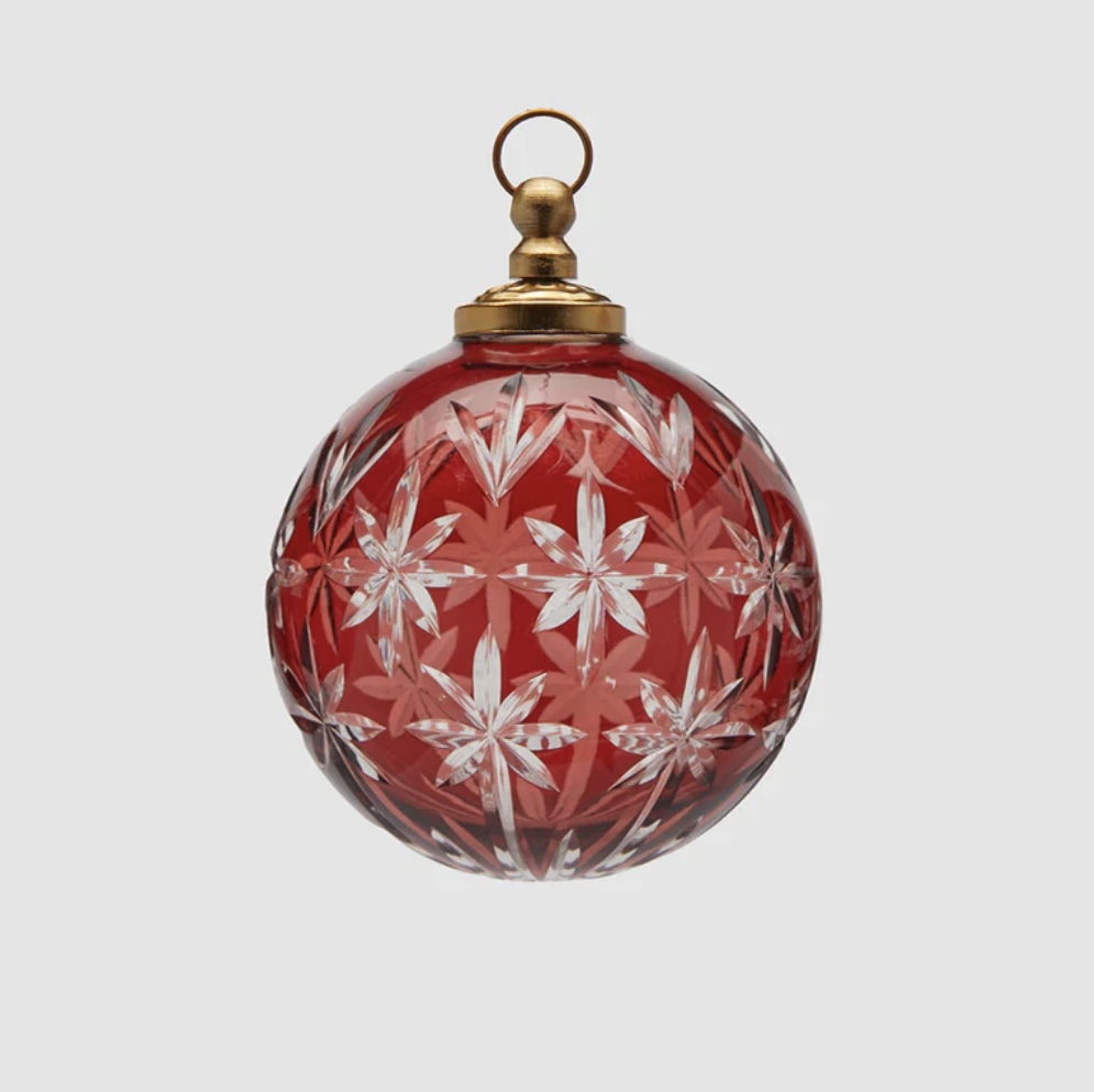 EDG-Enzo De Gasperi Set Palline in Vetro Rosse intaglio Astra