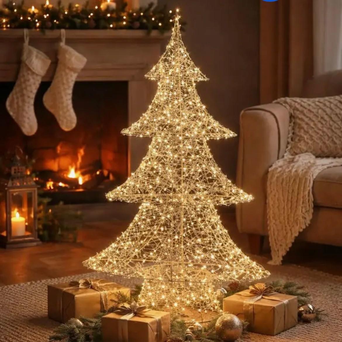 EDG – Albero Led Stripes 1800 Microled Struttura In Metallo Con Timer E Luci Fisse H122X82X20
