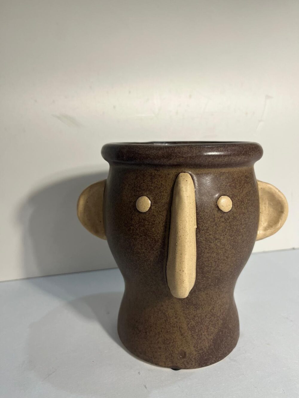 EDG Enzo De Gasperi Vaso Ceramica opaca Terra Viso con Naso h19cm