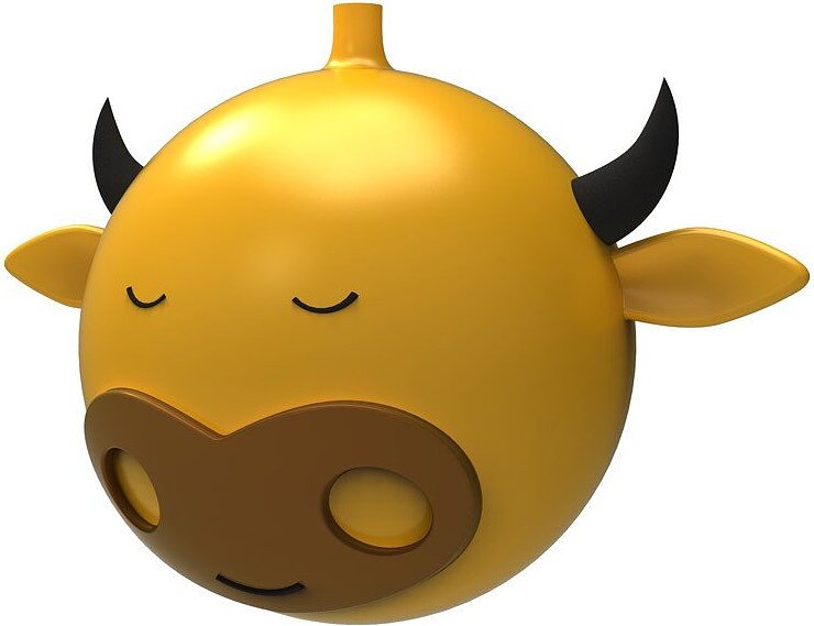 Alessi Pallina di Natale in Vetro Il Bue