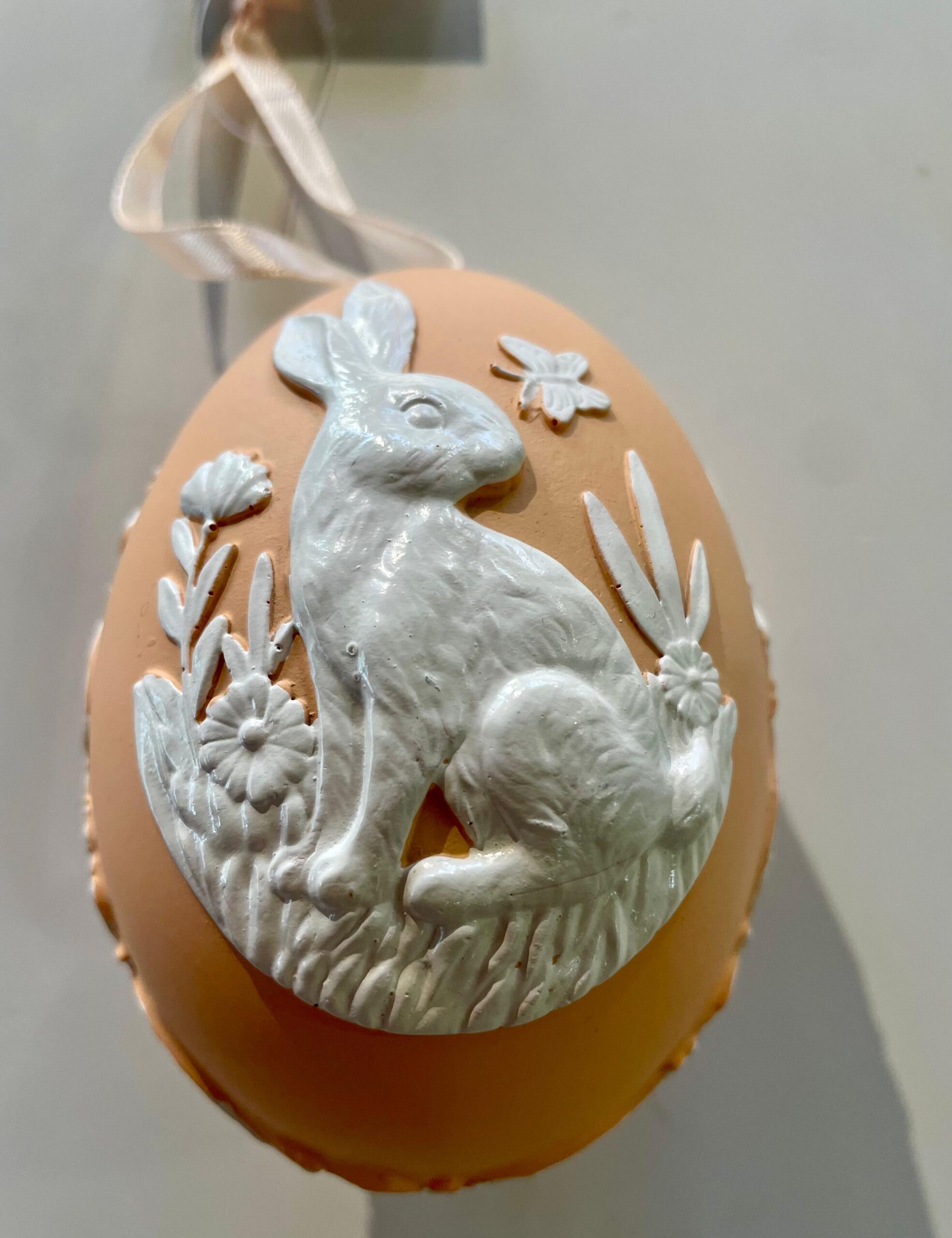 EDG Enzo De Gasperi Decoro Uovo Pasqua da Appendere Ass. H 10,5 Cm D 7,5 Cm Arancio