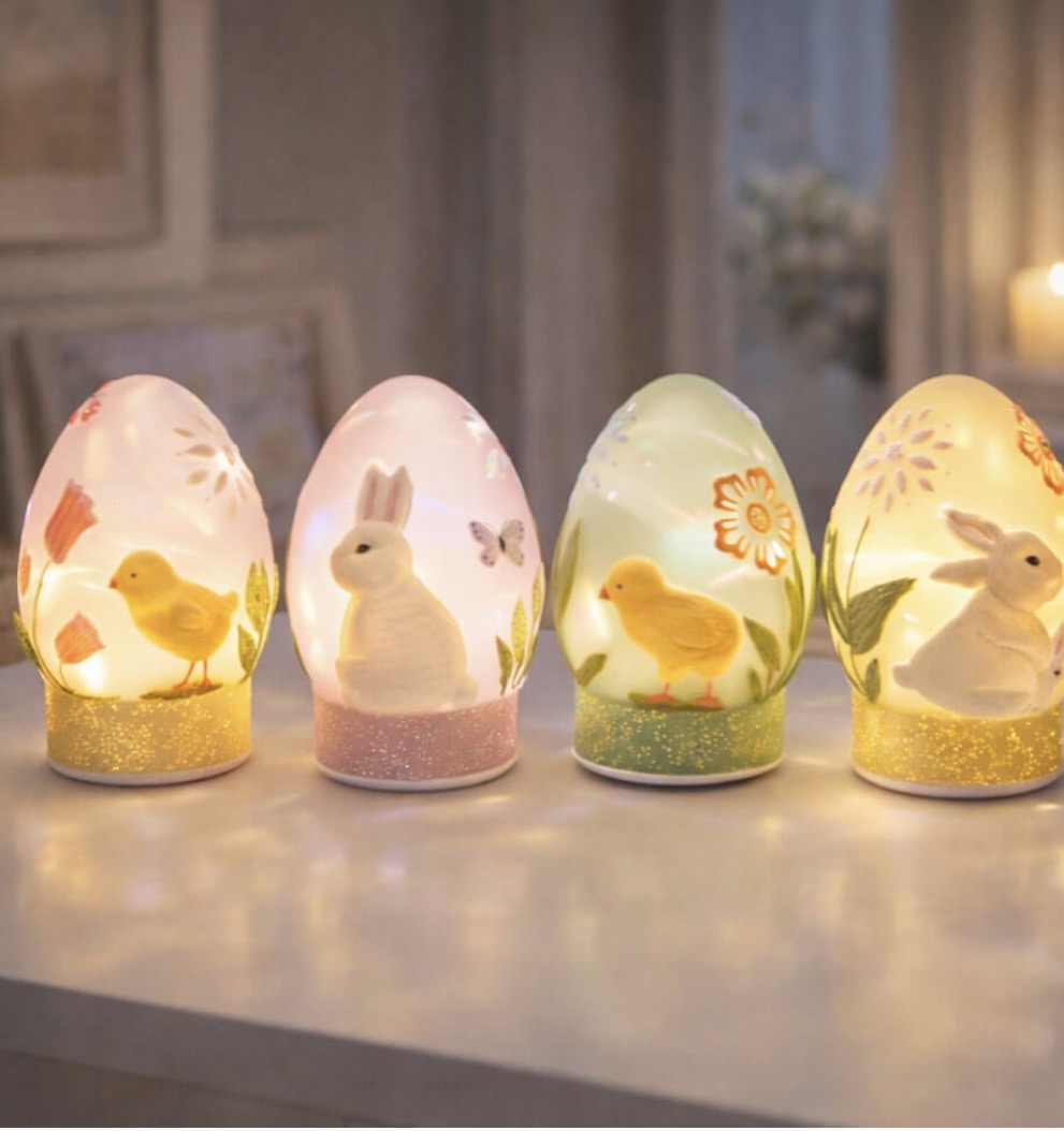 EDG Enzo De Gasperi Decorazione di Pasqua Uovo Twist con Movimento e LED