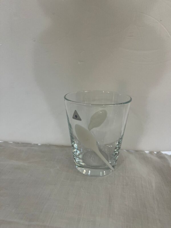 Michielotto Bicchiere Acqua in Vetro con disegno Bianco Set da 6